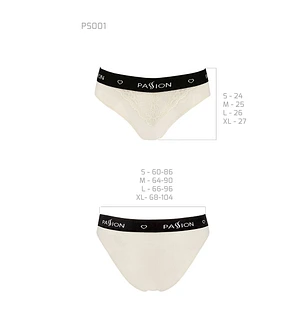 Трусики з широкою гумкою і мереживом Passion PS001 PANTIES , ecru