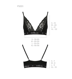 Еластичний топ з мереживом Passion PS001 TOP
