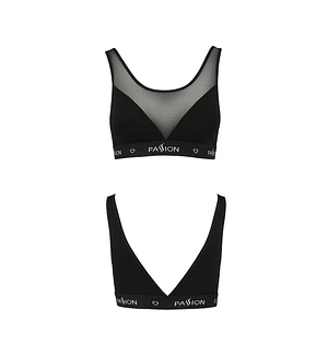 Топ з прозорою вставкою Passion PS002 TOP , black