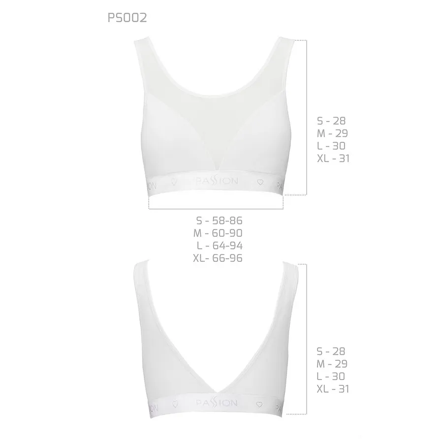 Топ з прозорою вставкою Passion PS002 TOP , white