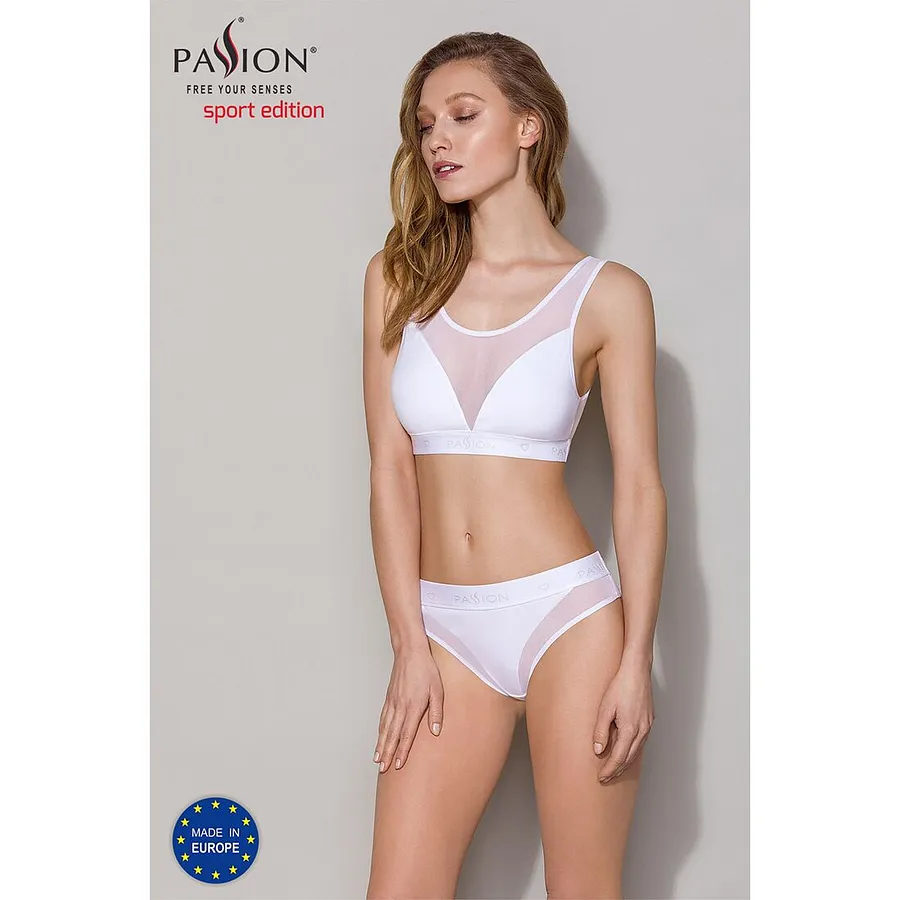 Топ з прозорою вставкою Passion PS002 TOP , white