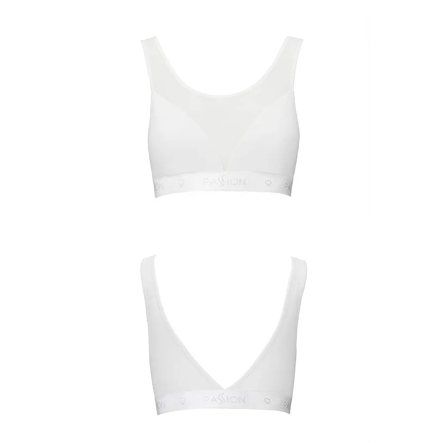 Топ з прозорою вставкою Passion PS002 TOP , white