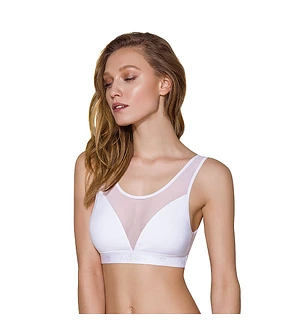 Топ з прозорою вставкою Passion PS002 TOP , white