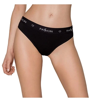 Трусики-сліпи з бавовни з еластаном Passion PS004 PANTIES M, black