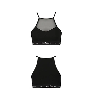 Спортивний топ з прозорою вставкою Passion PS006 TOP , black