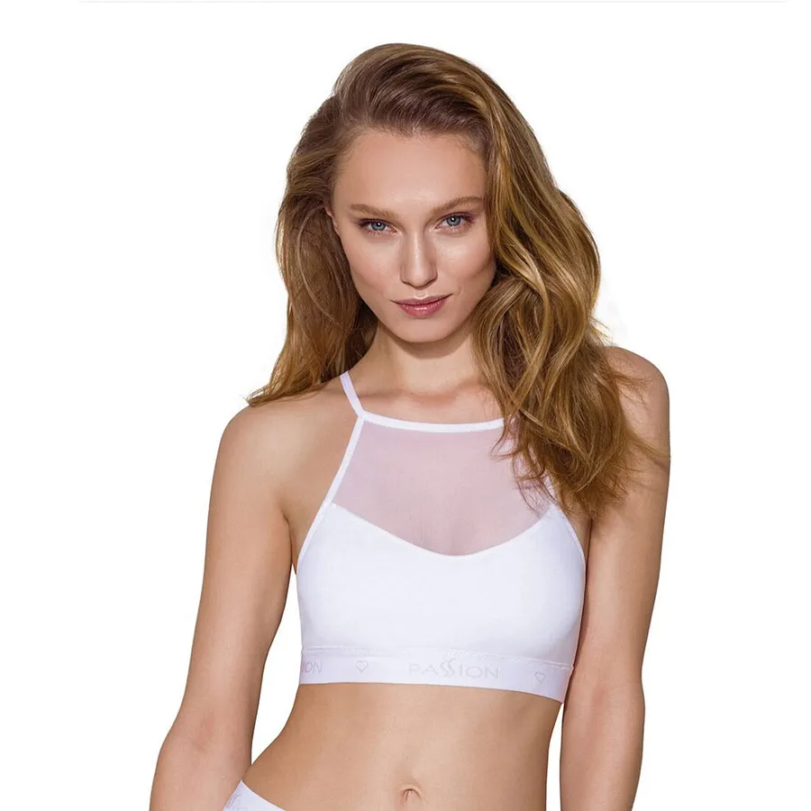 Спортивний топ з прозорою вставкою Passion PS006 TOP , white