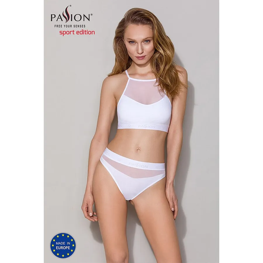 Спортивний топ з прозорою вставкою Passion PS006 TOP , white