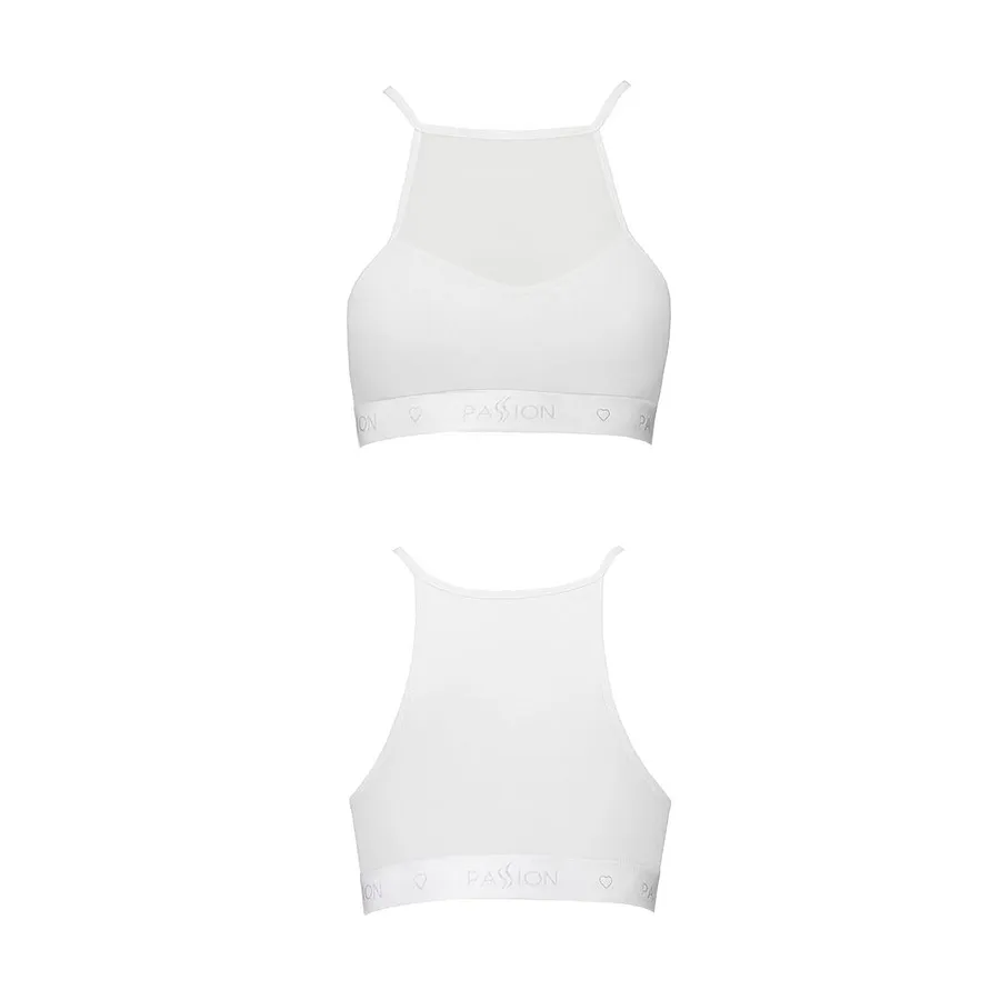 Спортивний топ з прозорою вставкою Passion PS006 TOP , white