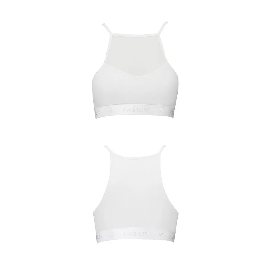 Спортивний топ з прозорою вставкою Passion PS006 TOP , white