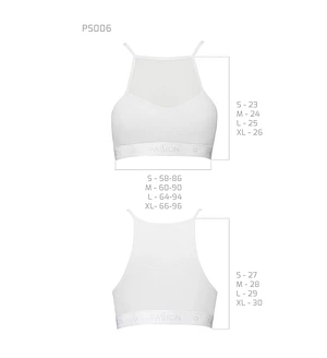 Спортивний топ з прозорою вставкою Passion PS006 TOP , white