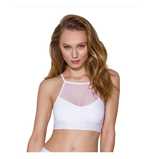 Спортивний топ з прозорою вставкою Passion PS006 TOP , white