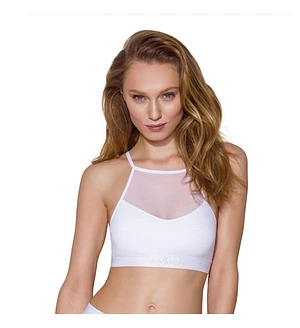 Спортивний топ з прозорою вставкою Passion PS006 TOP , white