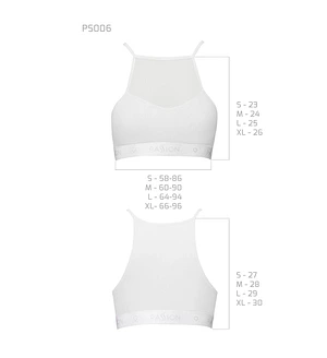 Спортивний топ з прозорою вставкою Passion PS006 TOP , white