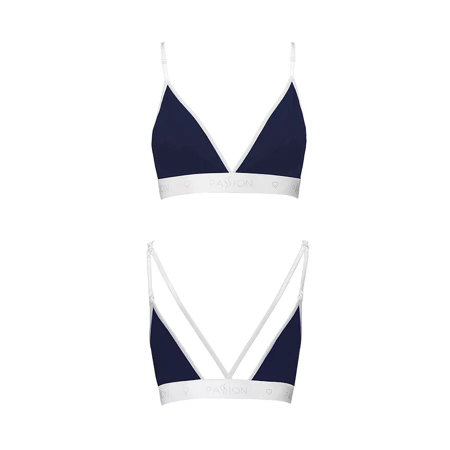 Спортивний топ з подвійними бретелями Passion PS007 TOP , navy blue