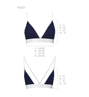 Спортивний топ з подвійними бретелями Passion PS007 TOP , navy blue