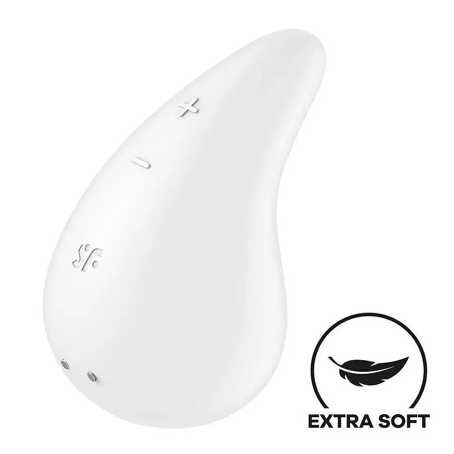 Вібратор для зовнішньої стимуляції Satisfyer Dew Drop Blue, 2 мотори, 12 режимів, м’який корпус