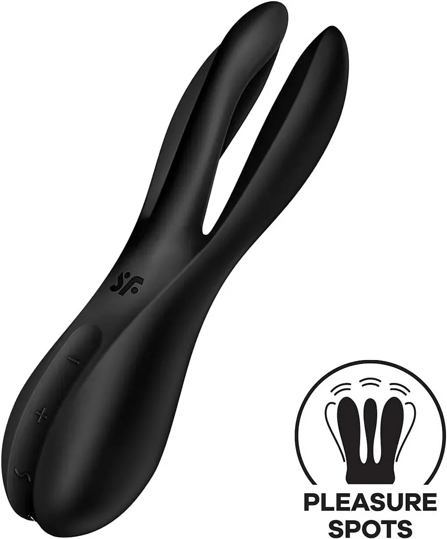 Кліторальний вібратор Satisfyer Threesome 2 Violet, 3 гнучкі пальчики, 3 мотори