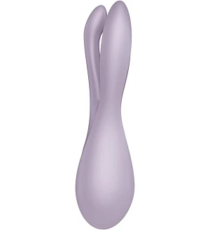 Кліторальний вібратор Satisfyer Threesome 2 Violet, 3 гнучкі пальчики, 3 мотори