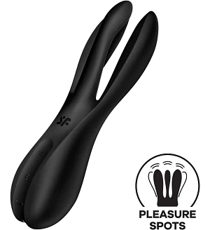 Кліторальний вібратор Satisfyer Threesome 2 Violet, 3 гнучкі пальчики, 3 мотори