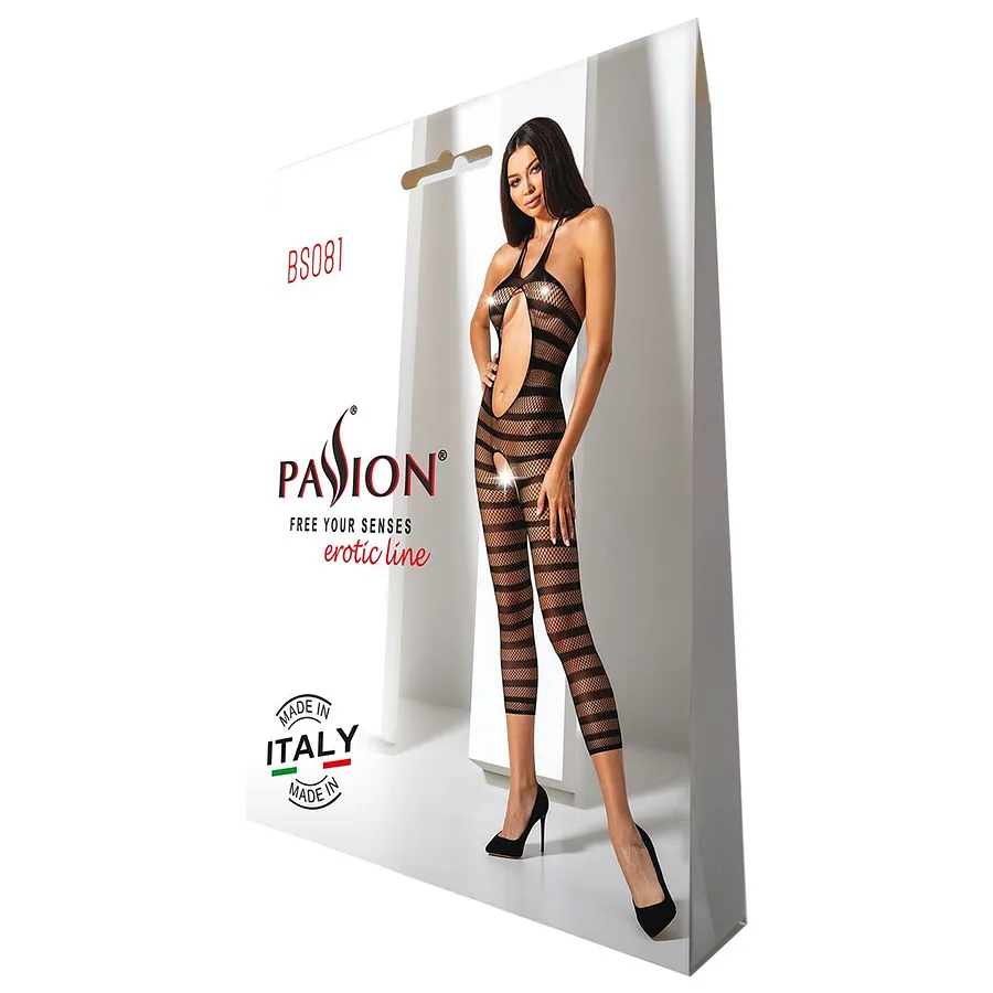 Сітчастий бодістокінг з відкритим животом Passion BS081