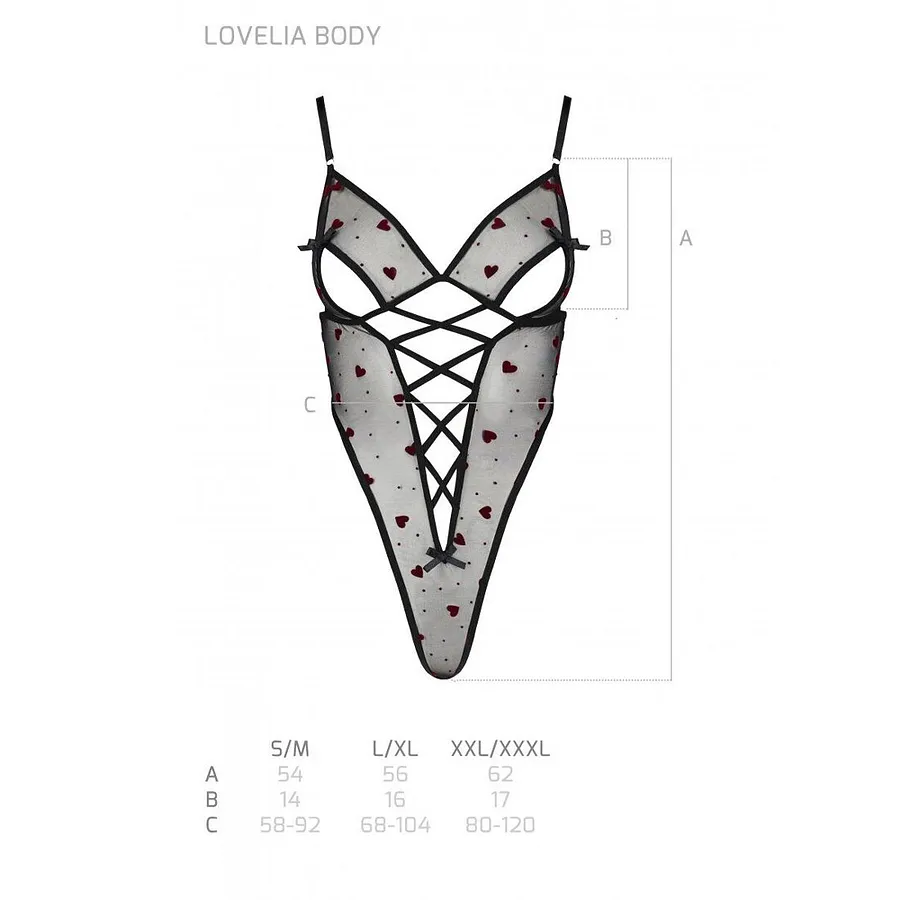 Еротичний боді з малюнком Passion LOVELIA BODY , black