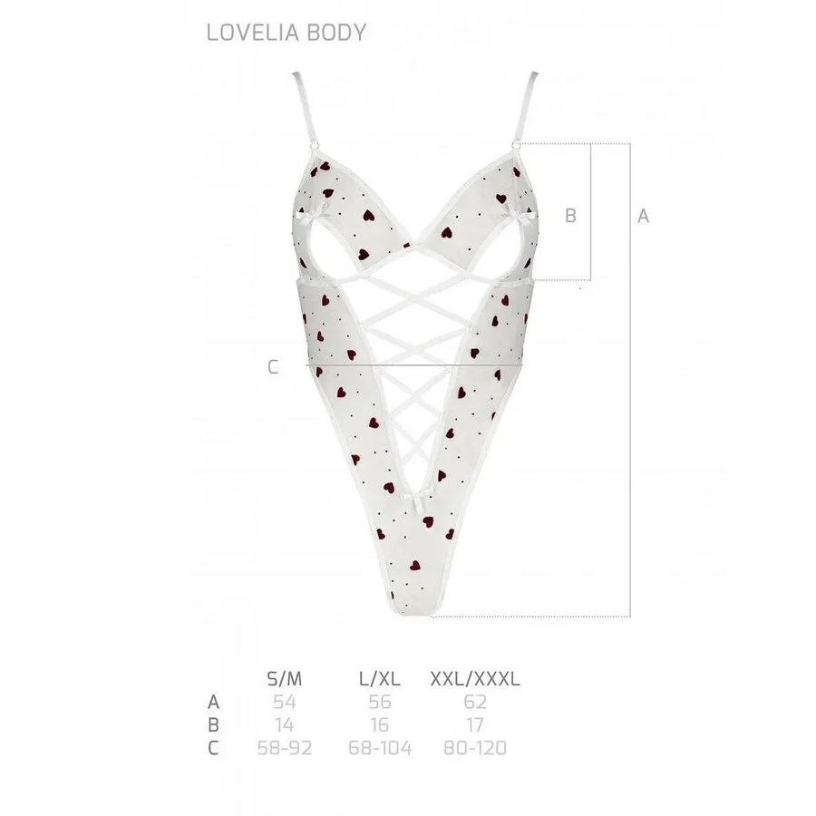 Еротичний боді з малюнком Passion LOVELIA BODY , white