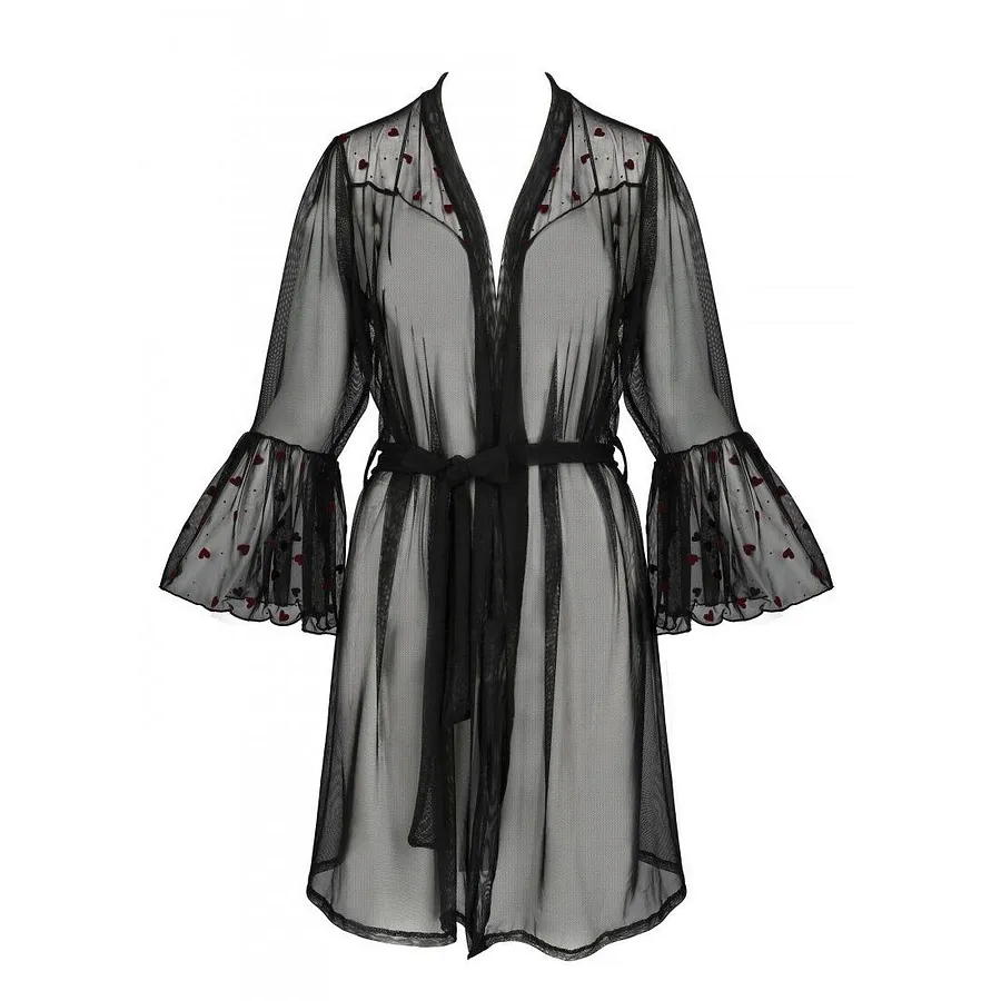 Повітряний пеньюар Passion LOVELIA PEIGNOIR , black