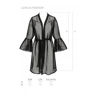 Повітряний пеньюар Passion LOVELIA PEIGNOIR , black
