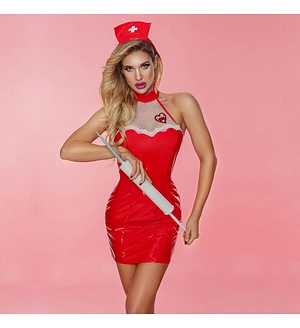 Еротичний костюм медсестри "Гаряча Ванесса" One Size Red