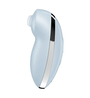 Вібростимулятор-пульсатор Satisfyer Tap & Climax 2 Blue, ефект постукування пальцем