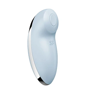 Вібростимулятор-пульсатор Satisfyer Tap & Climax 2 Blue, ефект постукування пальцем