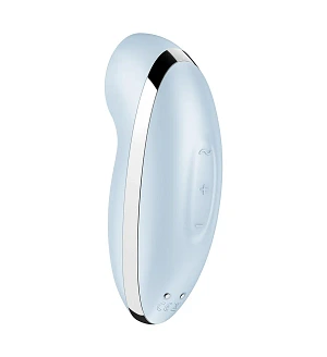 Вібростимулятор-пульсатор Satisfyer Tap & Climax 2 Blue, ефект постукування пальцем