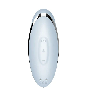 Вібростимулятор-пульсатор Satisfyer Tap & Climax 2 Blue, ефект постукування пальцем