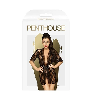Комплект пеньюар з декором у вигляді троянд та стрінгами Penthouse - Sweet Retreat /L