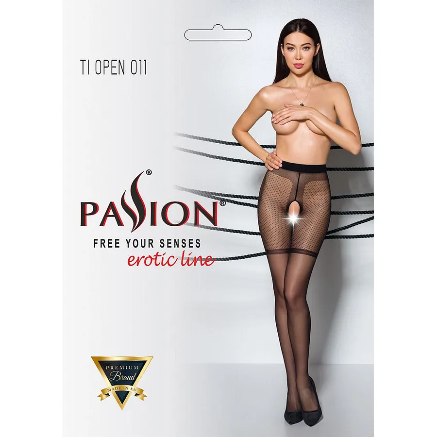 Колготки з відкритим доступом, контрастні шортики Passion TIOPEN 011 (20 den)