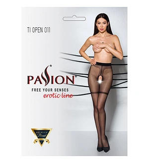 Колготки з відкритим доступом, контрастні шортики Passion TIOPEN 011 (20 den)