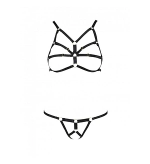 Комплект білизни зі стреп Passion Exclusive ARMANDA SET , black