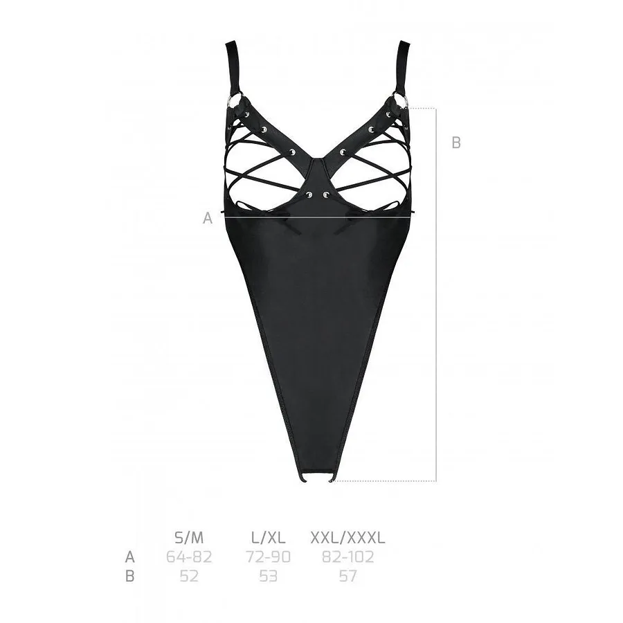 Боді з екошкіри Passion CELIN BODY , , з доступом, відкритий