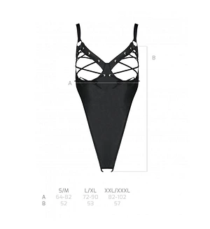 Боді з екошкіри Passion CELIN BODY , , з доступом, відкритий
