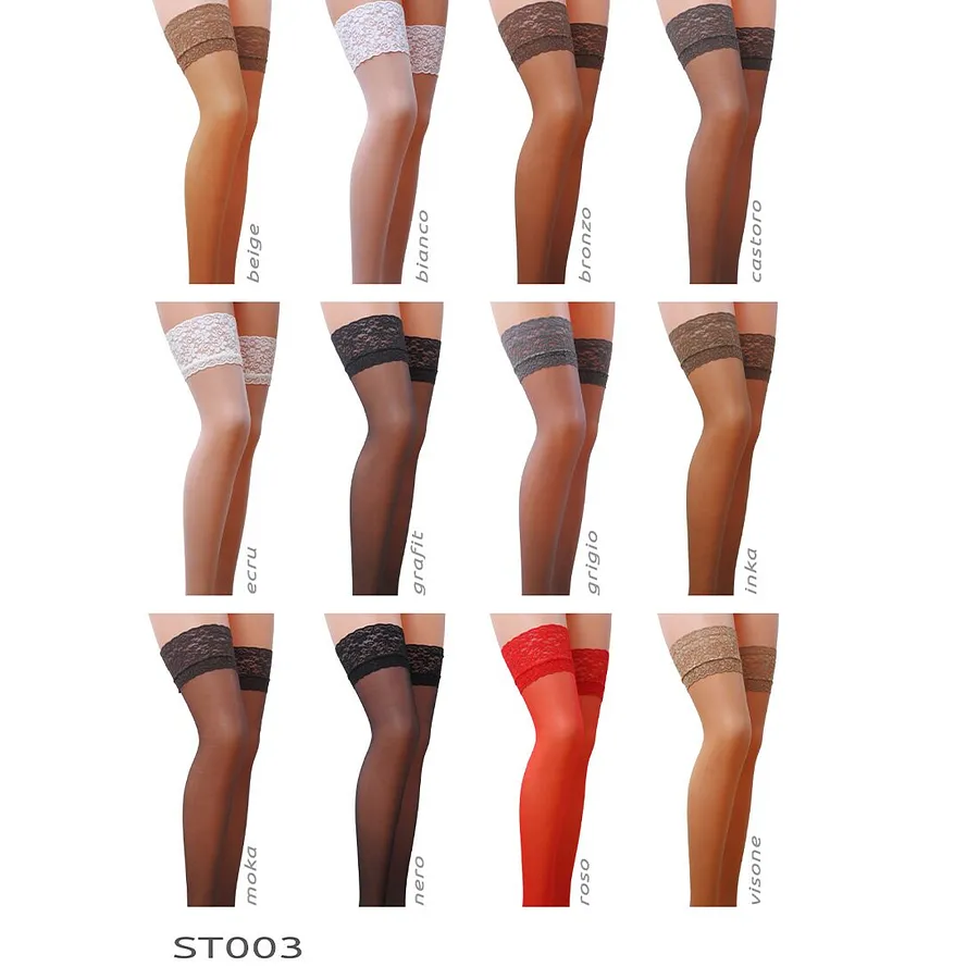 Панчохи Passion ST003 beige, класичні, на ажурній силіконовій резинці
