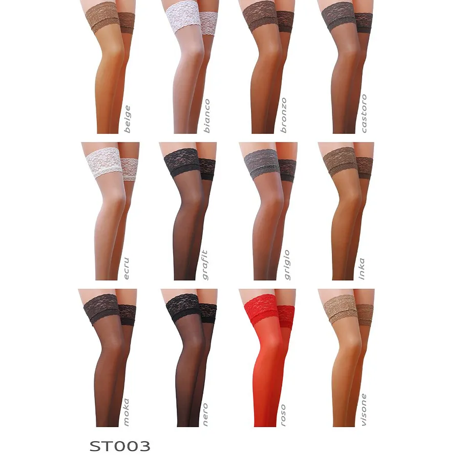 Панчохи Passion ST003 beige, класичні, на ажурній силіконовій резинці
