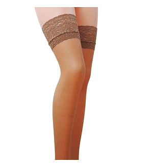 Панчохи Passion ST003 beige, класичні, на ажурній силіконовій резинці