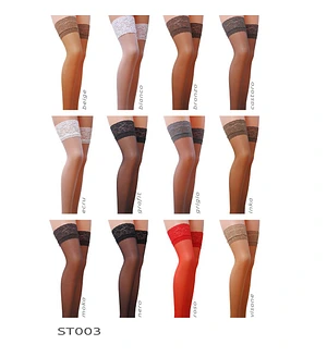 Панчохи Passion ST003 beige, класичні, на ажурній силіконовій резинці