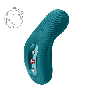 Накладний вібратор Fun Factory LAYA III Bottle Green, ефект постукування пальцем