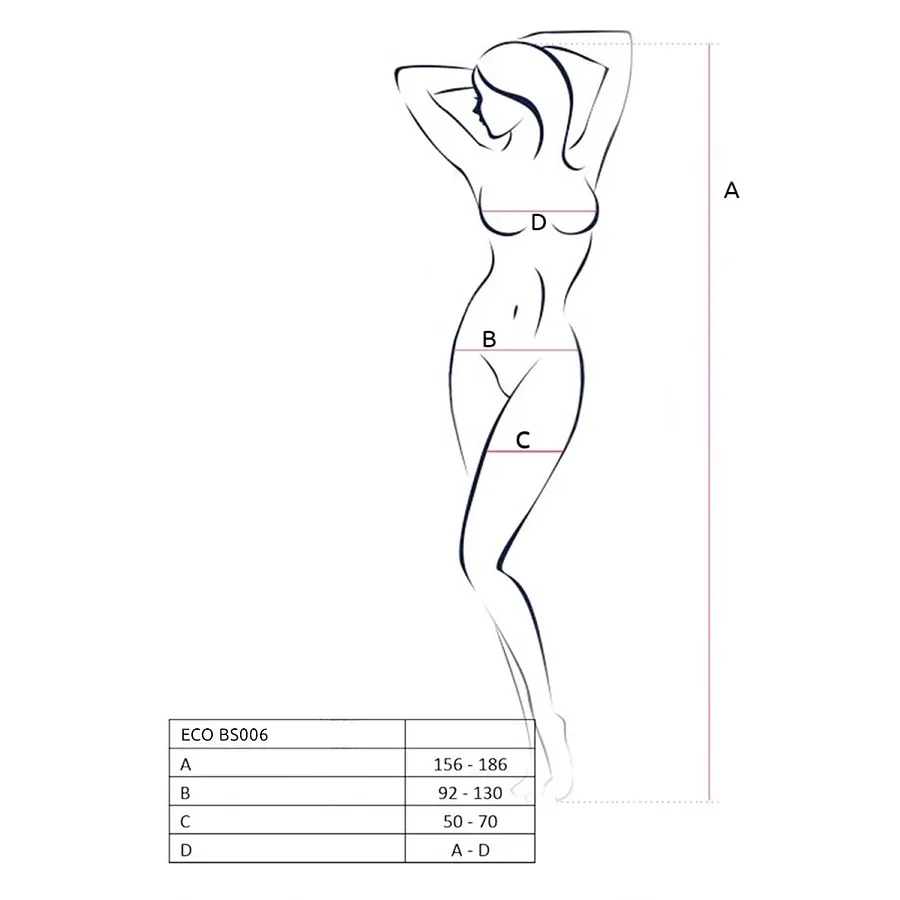 Бодістокінг Passion ECO BS006 white, з доступом, халтер, імітація підв’язок