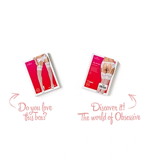 Панчохи під пояс із широким мереживом Obsessive 810-STO-2 stockings , білі