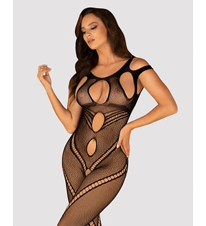 Бодістокінг Obsessive Bodystocking G322 S/M/L, фантасмагорично-силуетний крій