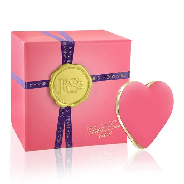 Вібратор-сердечко Rianne S: Heart Vibe Rose, 10 режимів, медичний силікон, подарункове паковання