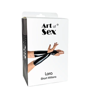 Вінілові мітенки Art of Sex - Lora короткі, размер , колір червоний