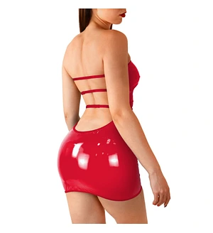 Сексуальна вінілова сукня Art of Sex - Jaklin, розмір L-2XL, колір червоний